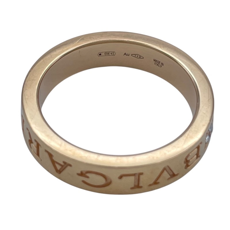 ブルガリ BVLGARI ダブルロゴリング ピンクゴールド Au750 ジュエリー