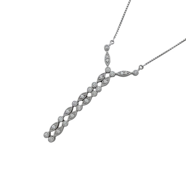 タサキ TASAKI ダイヤネックレス ホワイトゴールド K18WG ダイヤモンド ジュエリー