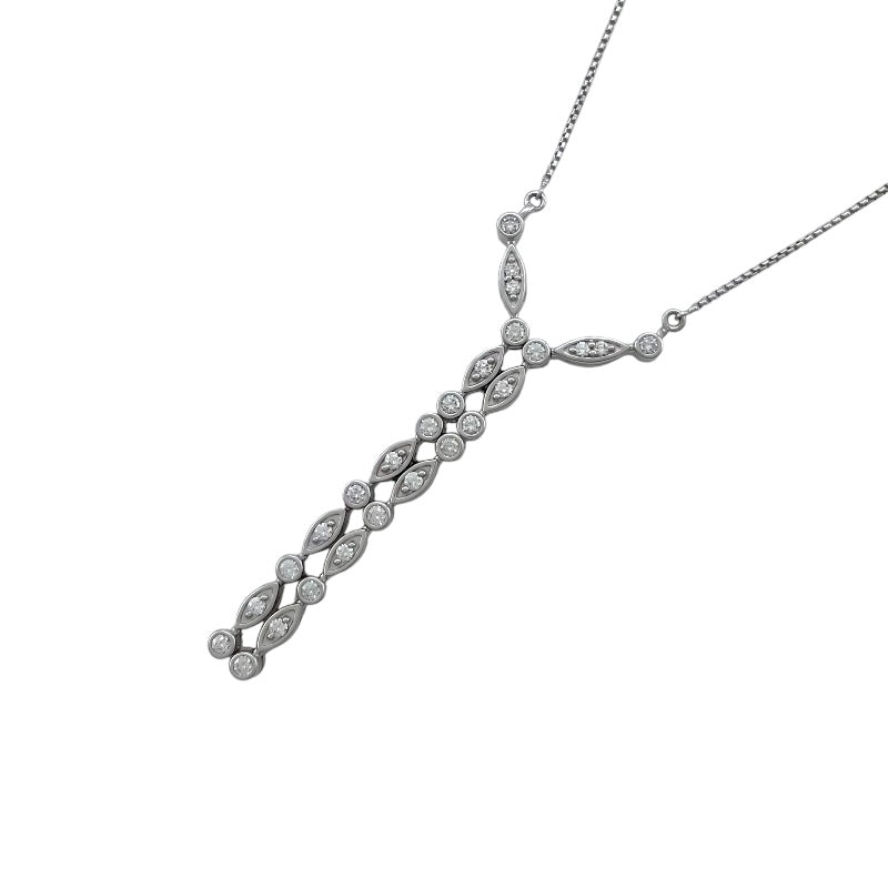 タサキ TASAKI ダイヤネックレス ホワイトゴールド K18WG ダイヤモンド ジュエリー