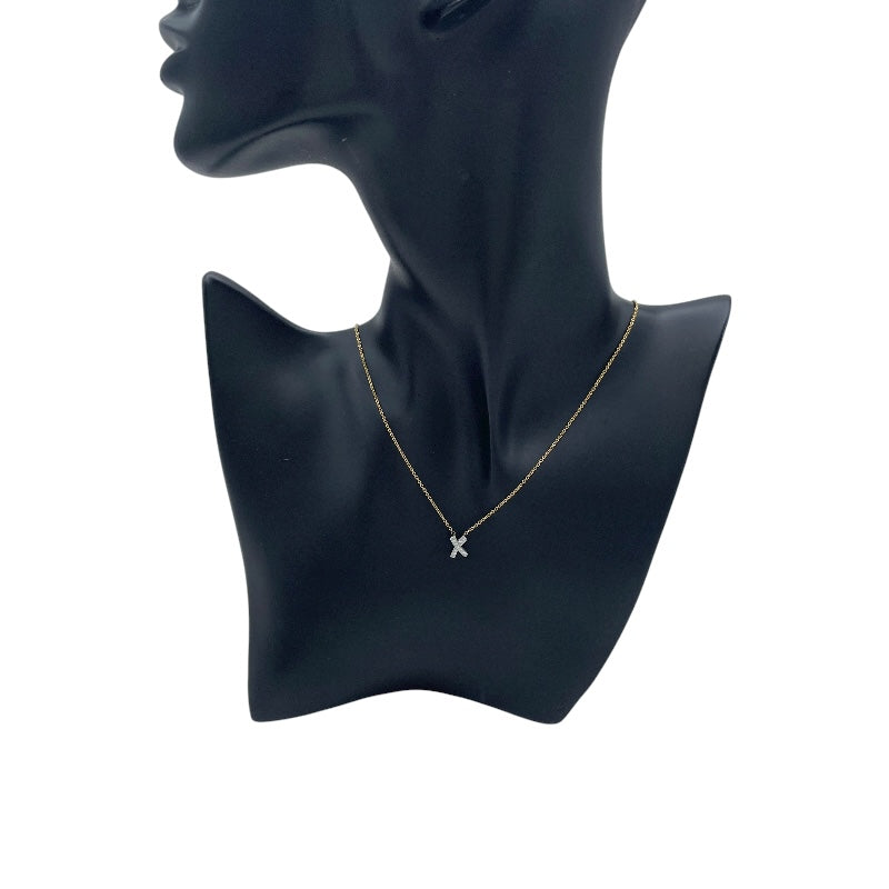 ティファニー TIFFANY＆CO キスネックレス イエローゴールド プラチナ Au750/Pt950 ダイヤモンド　 ジュエリー