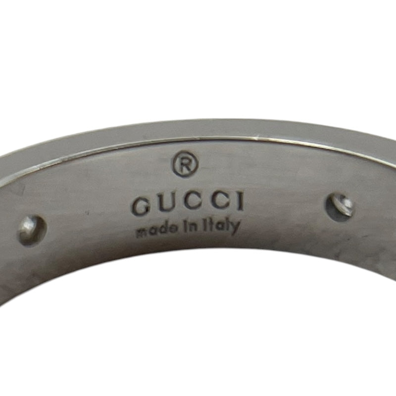 グッチ GUCCI アイコンリング ホワイトゴールド Au750 ダイヤモンド　 ジュエリー