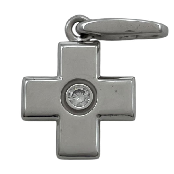 カルティエ Cartier クロスチャーム ホワイトゴールド 750 ダイヤモンド　 ジュエリー