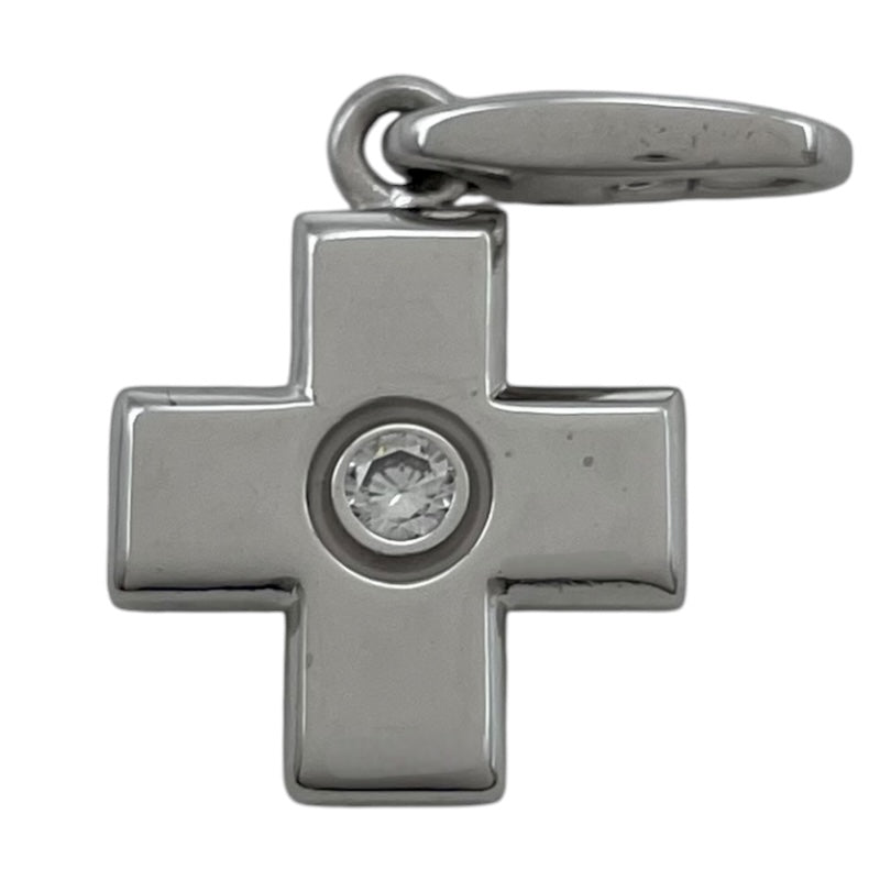 カルティエ Cartier クロスチャーム ホワイトゴールド 750 ダイヤモンド　 ジュエリー