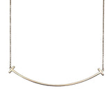 ティファニー TIFFANY＆CO Tスマイルネックレスラージ ピンクゴールド Au750 ジュエリー