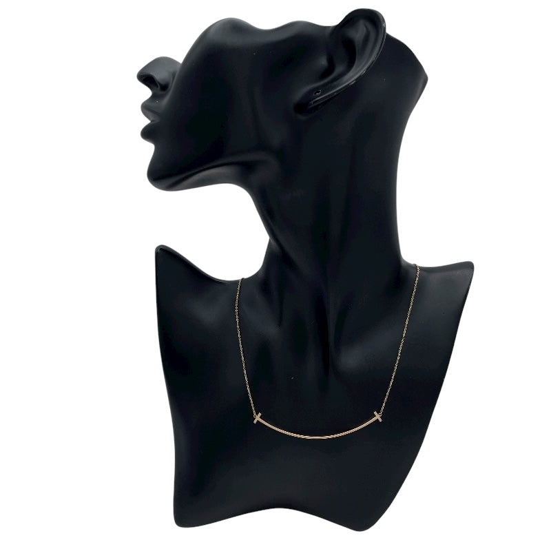 ティファニー TIFFANY＆CO Tスマイルネックレスラージ ピンクゴールド Au750 ジュエリー