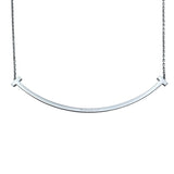 ティファニー TIFFANY＆CO Tスマイルダイヤネックレスエクストララージ ホワイトゴールド Au750 ジュエリー