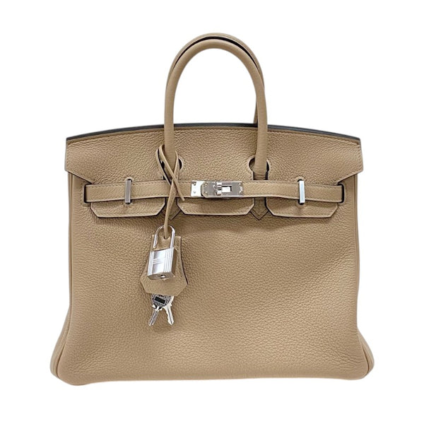 エルメス HERMES バーキン25 K刻 トレンチ シルバー金具 トゴ レディース ハンドバッグ