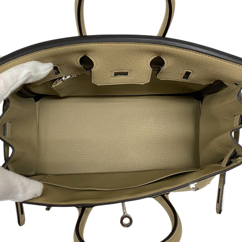 エルメス HERMES バーキン25 K刻 トレンチ シルバー金具 トゴ レディース ハンドバッグ