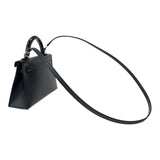 エルメス HERMES ミニケリー2 タッチ W刻 ブラック シルバー金具 マダム アリゲーター レディース ハンドバッグ ショルダーバッグ