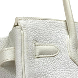 エルメス HERMES バーキン30 □L刻 ホワイト シルバー金具 トゴ レディース ハンドバッグ