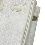 エルメス HERMES バーキン30 □L刻 ホワイト シルバー金具 トゴ レディース ハンドバッグ