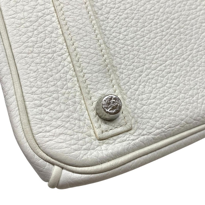エルメス HERMES バーキン30 □L刻 ホワイト シルバー金具 トゴ レディース ハンドバッグ