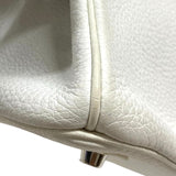 エルメス HERMES バーキン30 □L刻 ホワイト シルバー金具 トゴ レディース ハンドバッグ