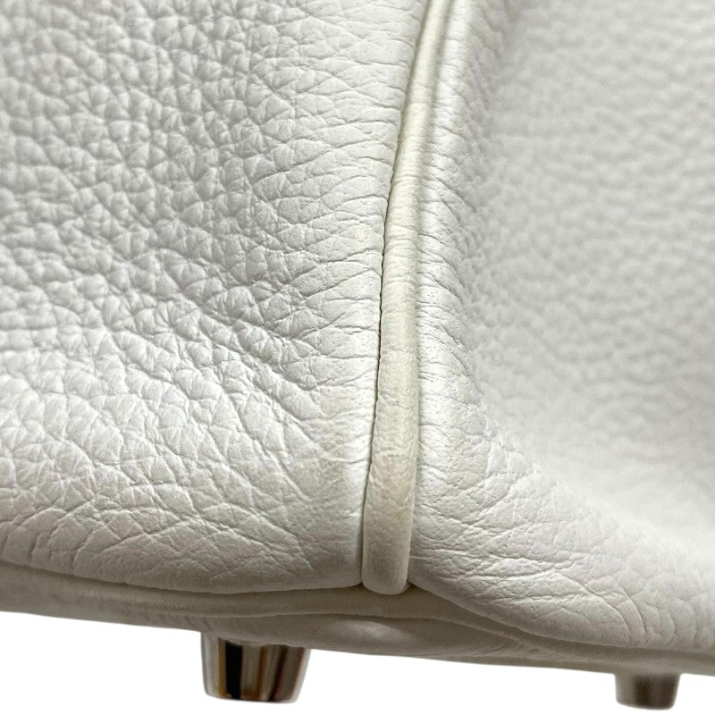 エルメス HERMES バーキン30 □L刻 ホワイト シルバー金具 トゴ レディース ハンドバッグ