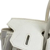 エルメス HERMES バーキン30 □L刻 ホワイト シルバー金具 トゴ レディース ハンドバッグ