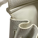 エルメス HERMES バーキン30 □L刻 ホワイト シルバー金具 トゴ レディース ハンドバッグ