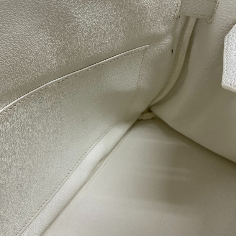 エルメス HERMES バーキン30 □L刻 ホワイト シルバー金具 トゴ レディース ハンドバッグ