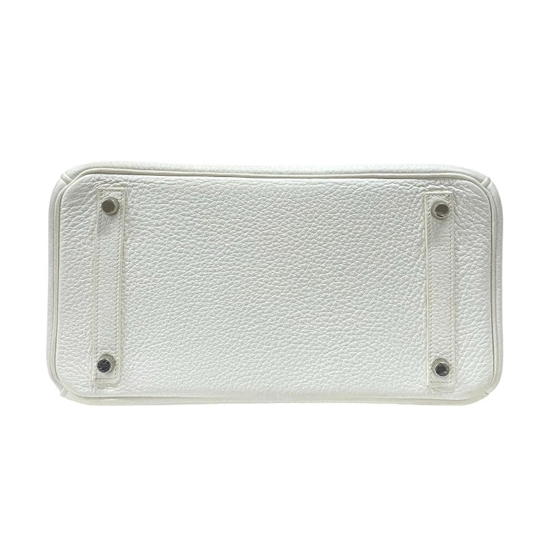 エルメス HERMES バーキン30 □L刻 ホワイト シルバー金具 トゴ レディース ハンドバッグ