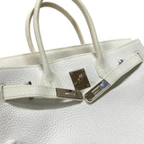エルメス HERMES バーキン30 □L刻 ホワイト シルバー金具 トゴ レディース ハンドバッグ