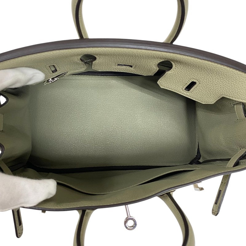 エルメス HERMES バーキン25 Z刻 セージ シルバー金具 トゴ レディース ハンドバッグ