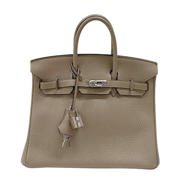 エルメス HERMES バーキン25 T刻 トレンチ シルバー金具 トゴ レディース ハンドバッグ