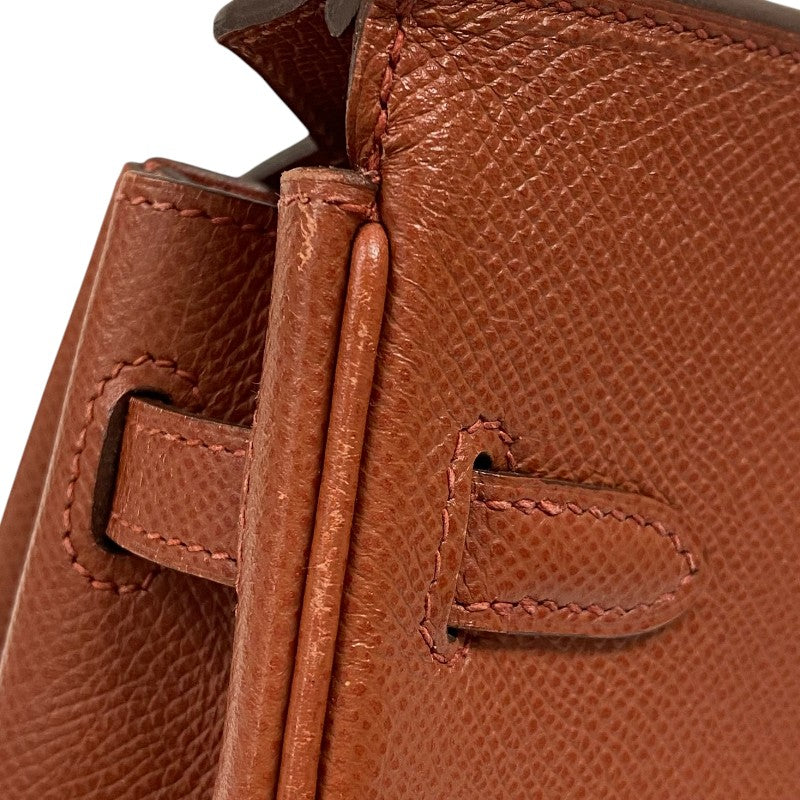 エルメス HERMES バーキン25 □M刻 シエンヌ シルバー金具 エプソン レディース ハンドバッグ