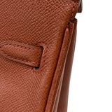 エルメス HERMES バーキン25 □M刻 シエンヌ シルバー金具 エプソン レディース ハンドバッグ