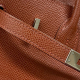 エルメス HERMES バーキン25 □M刻 シエンヌ シルバー金具 エプソン レディース ハンドバッグ