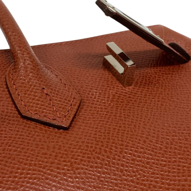 エルメス HERMES バーキン25 □M刻 シエンヌ シルバー金具 エプソン レディース ハンドバッグ