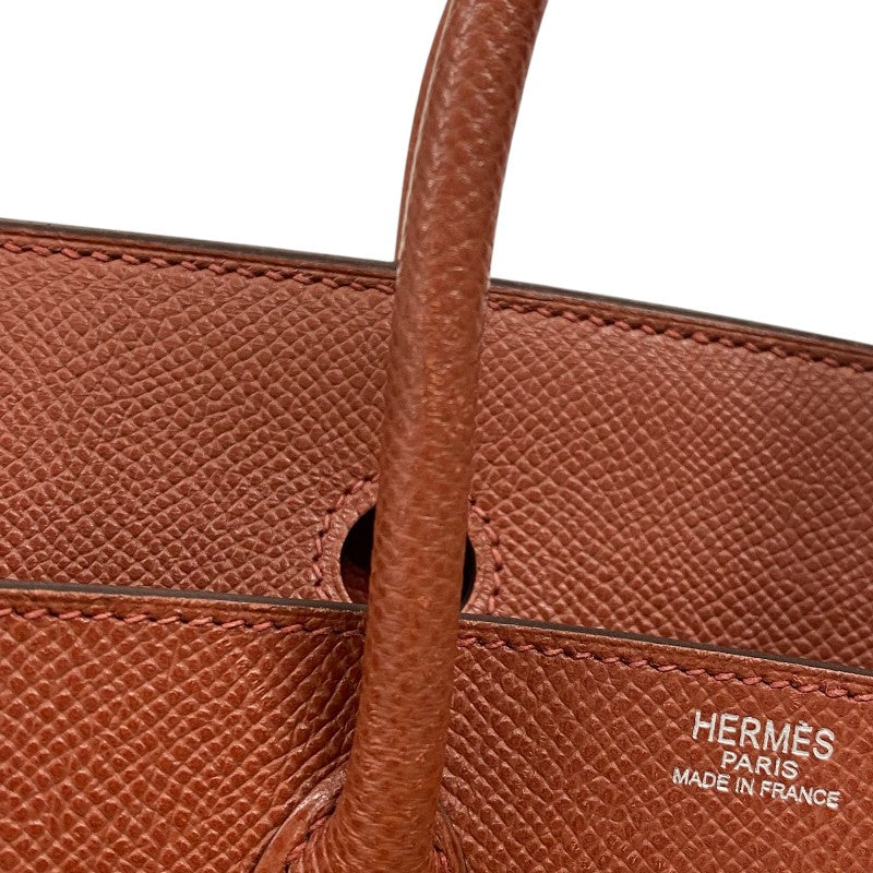 エルメス HERMES バーキン25 □M刻 シエンヌ シルバー金具 エプソン レディース ハンドバッグ