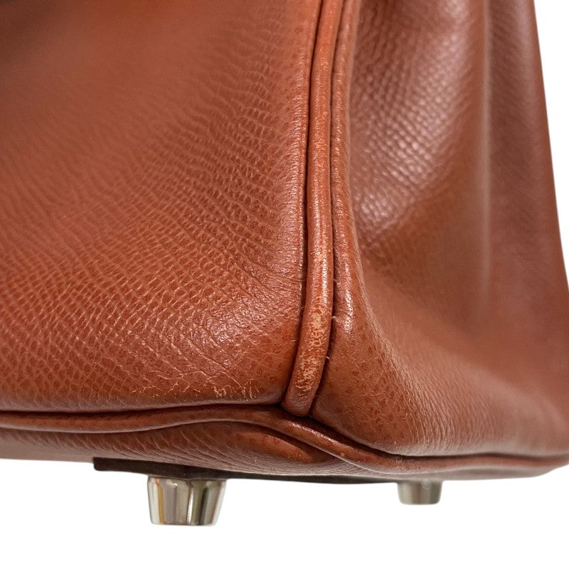 エルメス HERMES バーキン25 □M刻 シエンヌ シルバー金具 エプソン レディース ハンドバッグ