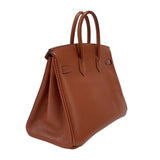 エルメス HERMES バーキン25 □M刻 シエンヌ シルバー金具 エプソン レディース ハンドバッグ