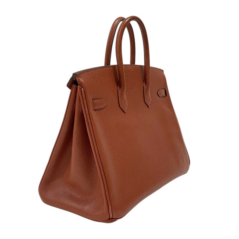 エルメス HERMES バーキン25 □M刻 シエンヌ シルバー金具 エプソン レディース ハンドバッグ