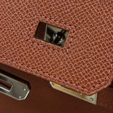 エルメス HERMES バーキン25 □M刻 シエンヌ シルバー金具 エプソン レディース ハンドバッグ