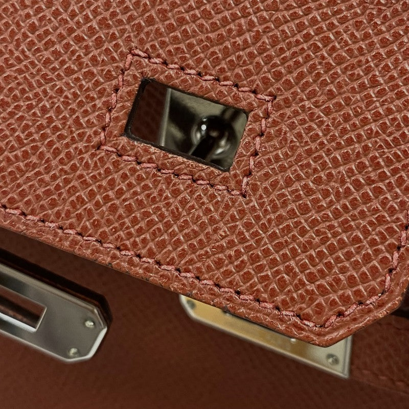 エルメス HERMES バーキン25 □M刻 シエンヌ シルバー金具 エプソン レディース ハンドバッグ