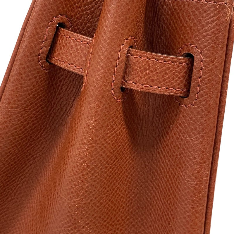 エルメス HERMES バーキン25 □M刻 シエンヌ シルバー金具 エプソン レディース ハンドバッグ