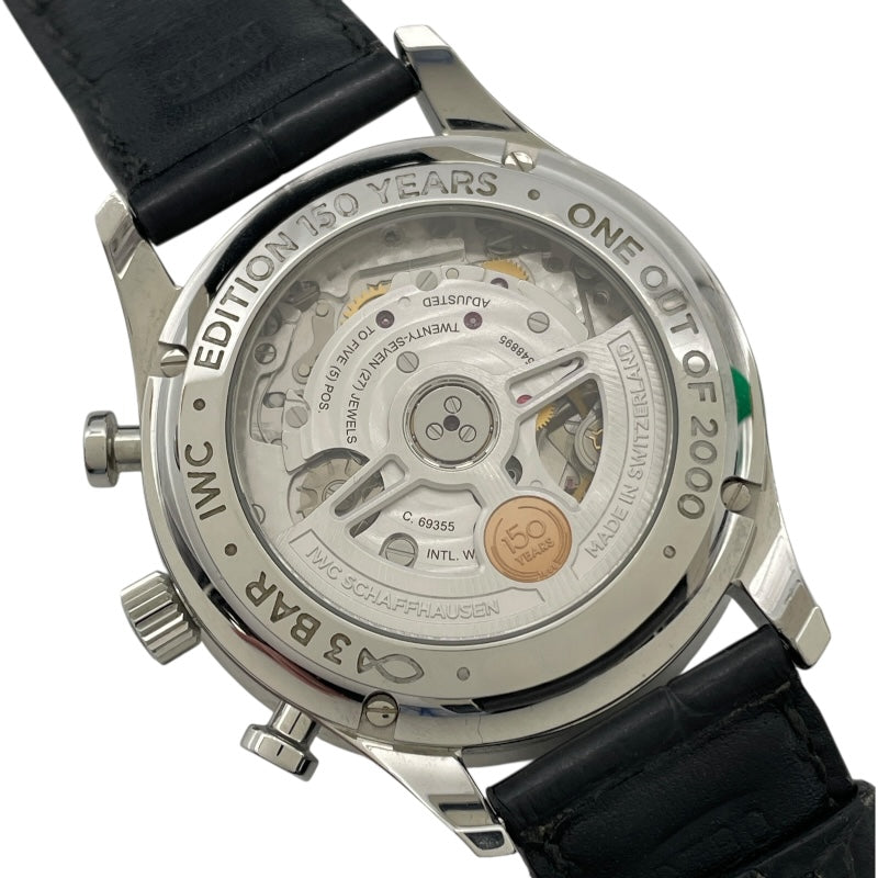 インターナショナルウォッチカンパニー IWC ポルトギーゼ クロノグラフ 150イヤーズ IW371601 ブルー SS メンズ 腕時計