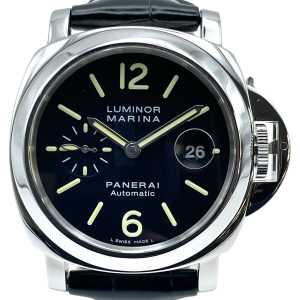パネライ PANERAI ルミノールマリーナ PAM00104 ブラック SS 自動巻き メンズ 腕時計