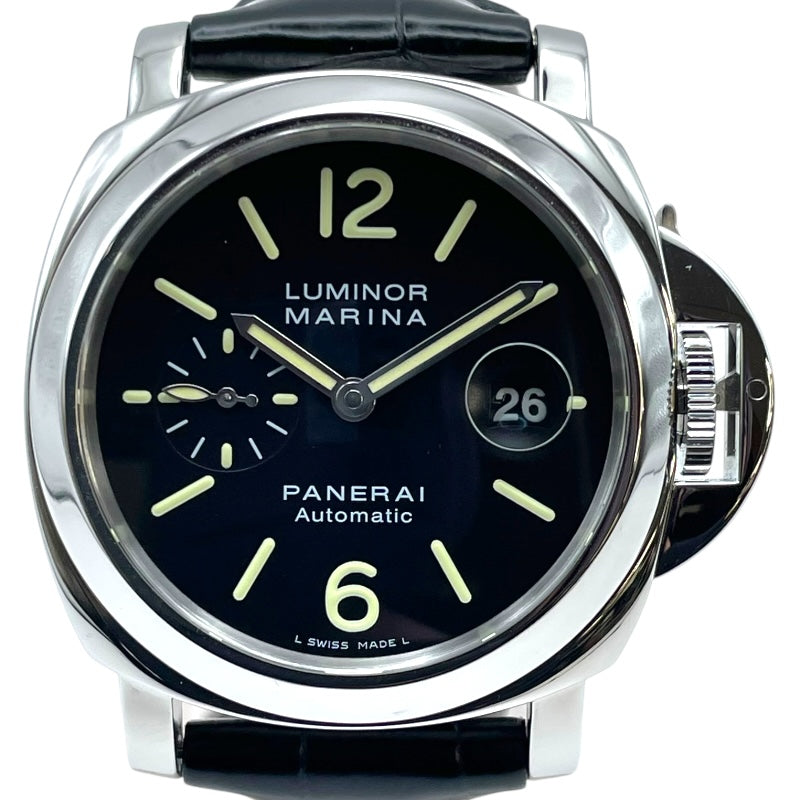 パネライ PANERAI ルミノールマリーナ PAM00104 ブラック SS 自動巻き メンズ 腕時計