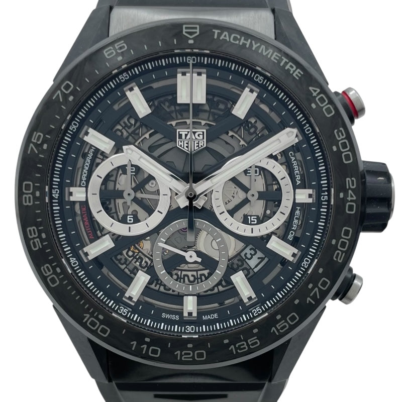 タグ・ホイヤー TAG HEUER カレラキャリバーホイヤー02　クロノグラフ CBG2A91.FT6173 ブラック カーボン メンズ 腕時計