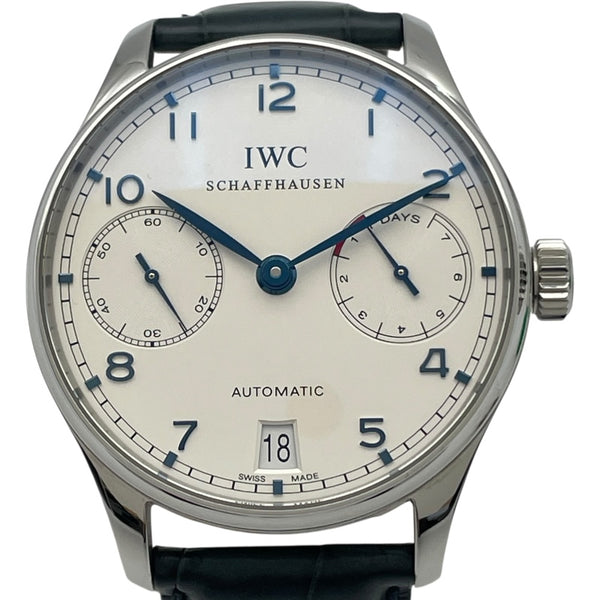 インターナショナルウォッチカンパニー IWC ポルトギーゼ 　オートマティック 7デイズ IW500107 ホワイト SS メンズ 腕時計