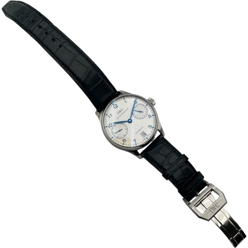 インターナショナルウォッチカンパニー IWC ポルトギーゼ 　オートマティック 7デイズ IW500107 ホワイト SS メンズ 腕時計
