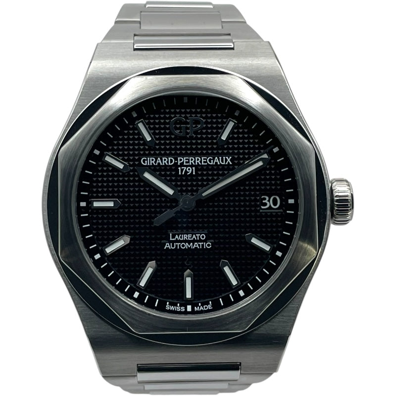 ジラール・ペルゴ GIRARD PERREGAUX ロレアート 42mm 81010-11-634-11A ブラック SS 自動巻き メンズ 腕時計