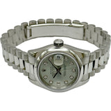 ロレックス ROLEX デイトジャスト26 179166G シルバー プラチナ 自動巻き レディース 腕時計