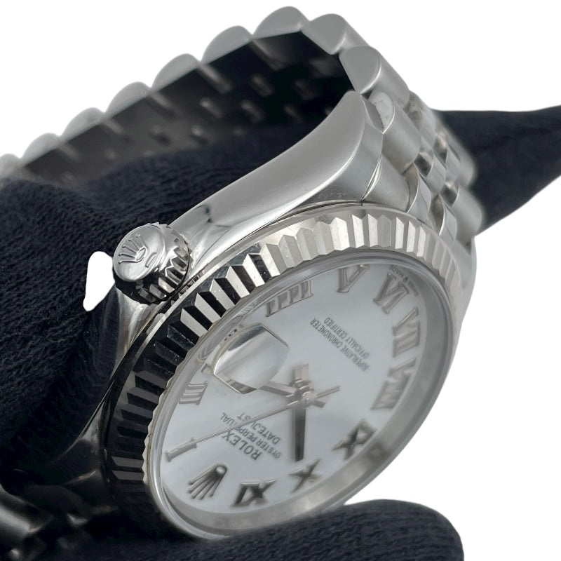 ロレックス ROLEX デイトジャスト31 278274 ホワイト SS×WG 自動巻き レディース 腕時計