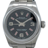 ロレックス ROLEX オイスターパーペチュアル26 176200 ブラック SS 自動巻き レディース 腕時計