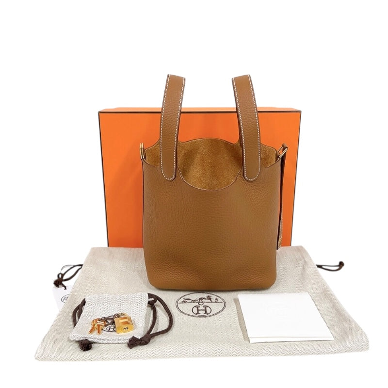エルメス HERMES ピコタンロックPM K刻印　(2025年製) ゴールド　ゴールド金具 トリヨンクレマンス ユニセックス ハンドバッグ