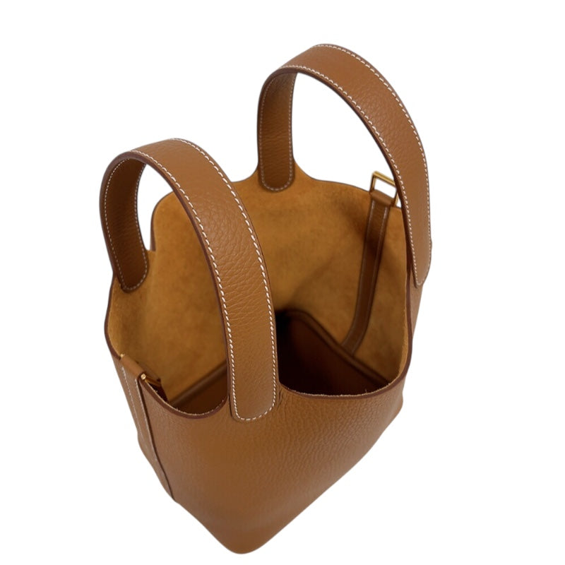 エルメス HERMES ピコタンロックPM K刻印　(2025年製) ゴールド　ゴールド金具 トリヨンクレマンス ユニセックス ハンドバッグ