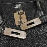 エルメス HERMES バーキン30 □Q刻 ブラック シルバー金具 トリヨンクレマンス レディース ハンドバッグ