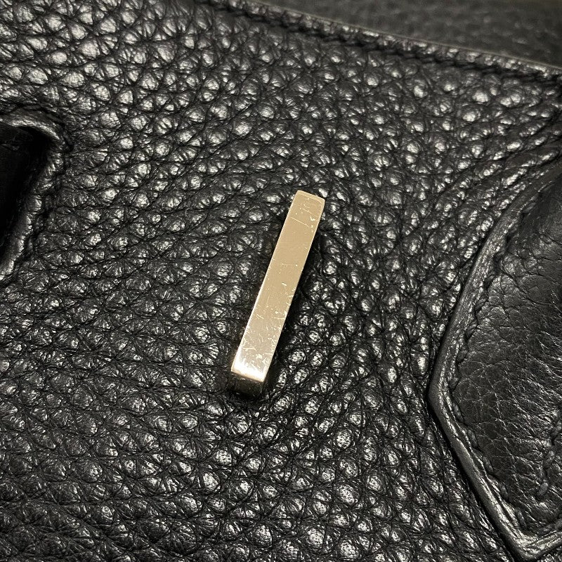エルメス HERMES バーキン30 □Q刻 ブラック シルバー金具 トリヨンクレマンス レディース ハンドバッグ